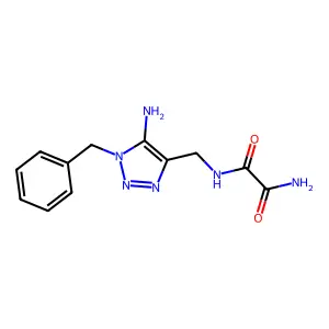 N'-[(5-amino-1-benzyltriazol-4-yl)methyl]oxamide structure