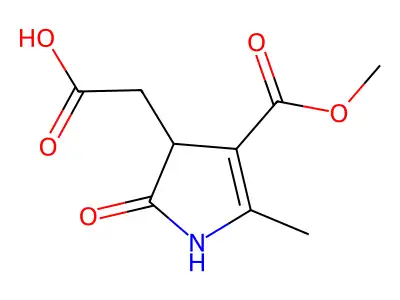 2-[4-(Methoxycarbonyl)-5-Methyl-2-Oxo-2,3-Dihydro-1H-Pyrrol-3-Yl]Acetic Acid structure