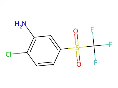 2-Chloro-5-(trifluoromethylsulfonyl)aniline structure