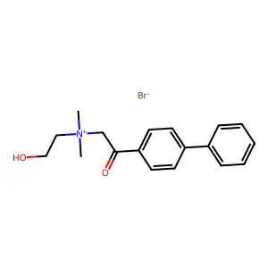 Ammonium, (4-biphenylcarbonylmethyl)dimethyl(2-hydroxyethyl)-, bromide structure