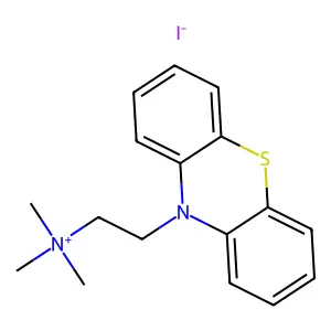 N,N,N-Trimethyl-2-(10H-phenothiazin-10-yl)ethan-1-aminium iodide structure
