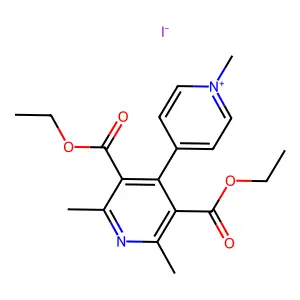 4,4'-Bipyridinium, 3',5'-dicarboxy-1,2',6'-trimethyl-, iodide, diethyl ester structure