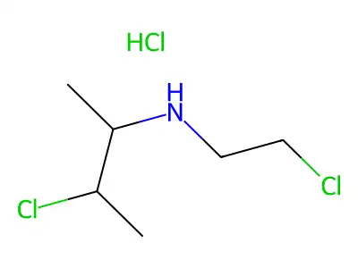 2-Butylamine, 3-chloro-N-(2-chloroethyl)-, hydrochloride structure
