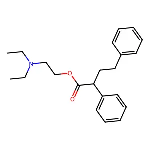 Butyric acid, 2,4-diphenyl-, 2-(diethylamino)ethyl ester structure