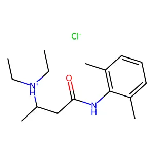2',6'-Butyroxylidide, 3-(diethylamino)-, hydrochloride structure