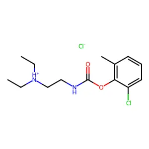 Carbamic acid, N-(2-(diethylamino)ethyl)-, 6-chloro-o-tolyl ester, hydrochloride structure