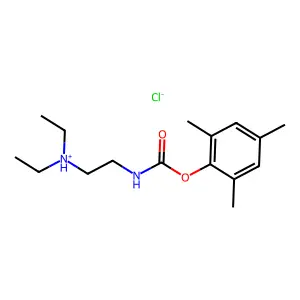 Carbamic acid, N-(2-(diethylamino)ethyl)-, mesityl ester, hydrochloride structure