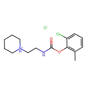 Carbamic acid, N-(2-piperidinoethyl)-, 6-chloro-o-tolyl ester, hydrochloride structure
