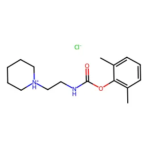 Carbamic acid, N-(2-(piperidino)ethyl)-, 2,6-xylyl ester, hydrochloride structure
