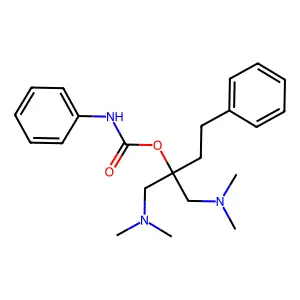 Carbanilic acid, 1,1-bis((dimethylamino)methyl)-3-phenylpropyl ester structure