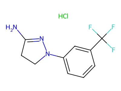 3-Amino-1-(3-(trifluoromethyl)phenyl)-2-pyrazoline hydrochloride structure