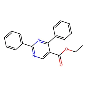 Ethyl 2,4-diphenyl-5-pyrimidinecarboxylate structure