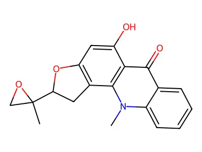 Rutacridone epoxide structure