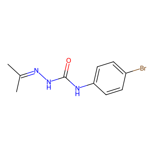 Acetone-4-p-bromophenylsemicarbazone structure