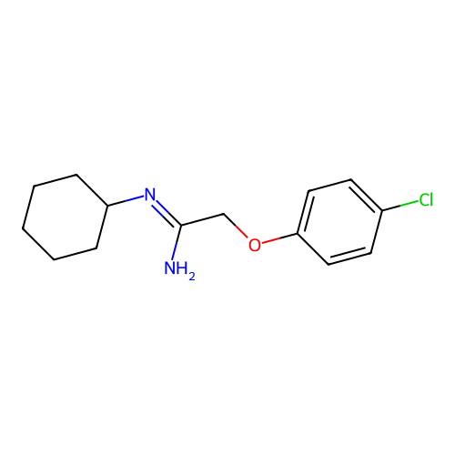 2-(4-chlorophenoxy)-N-cyclohexylethanimidamide structure