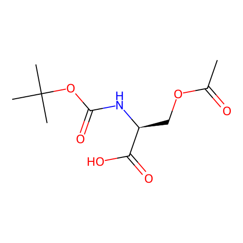 Boc-Ser(Ac)-OH structure
