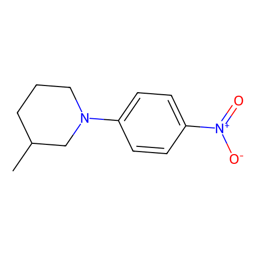 3-Methyl-1-(4-nitrophenyl)piperidine structure