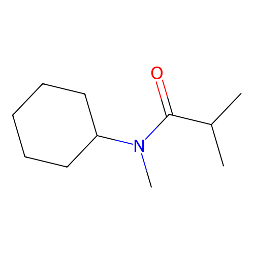 N-cyclohexyl-2-methyl-N-methylpropanamide structure
