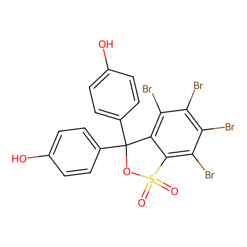 3,4,5,6-Tetrabromophenolsulfonephthalein structure