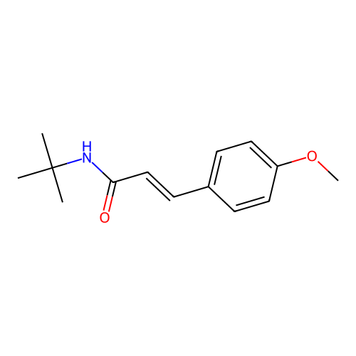 N-(tert-butyl)-3-(4-methoxyphenyl)acrylamide structure