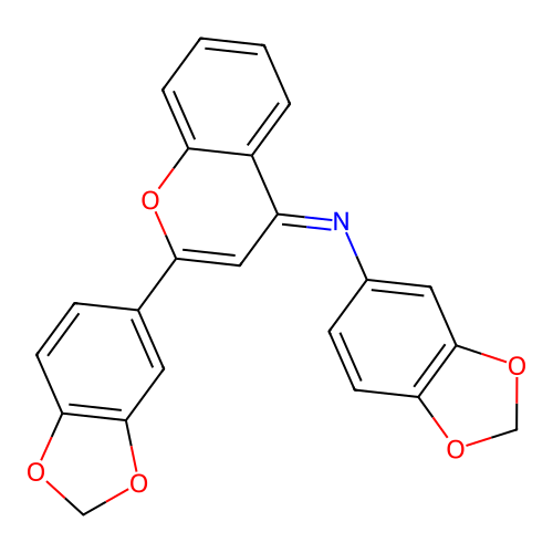 N,2-bis(1,3-benzodioxol-5-yl)chromen-4-imine structure