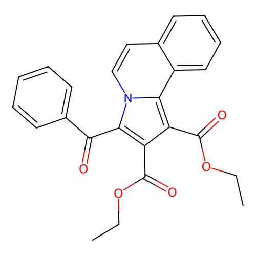 Diethyl 3-benzoylpyrrolo[2,1-a]isoquinoline-1,2-dicarboxylate structure