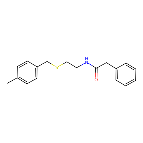 N-{2-[(4-methylbenzyl)sulfanyl]ethyl}-2-phenylacetamide structure