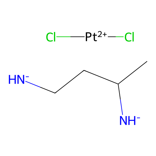 4-Azanidylbutan-2-ylazanide;dichloroplatinum(2+) structure