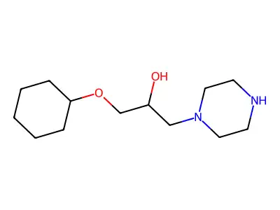 1-Cyclohexyloxy-3-piperazin-1-ylpropan-2-ol structure