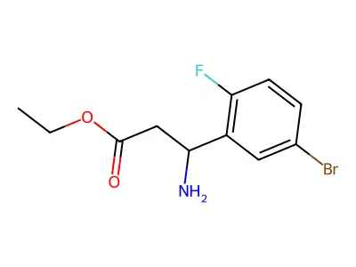 Ethyl 3-amino-3-(5-bromo-2-fluorophenyl)propanoate structure