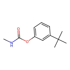 Phenol, 3-(1,1-dimethylethyl)-, 1-(N-methylcarbamate) structure