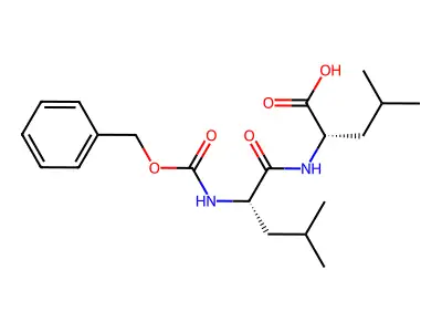 N-[(benzyloxy)carbonyl]leucylleucine structure