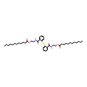 2,2'-Dithiobis(N-(2-(lauroxyloxy)ethyl)benzamide) structure