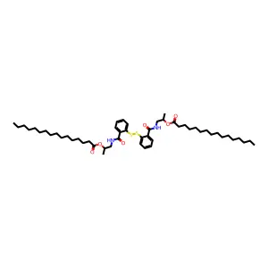 2,2'-Dithiobis(N-(2-(palmitoyloxy)propyl)benzamide) structure