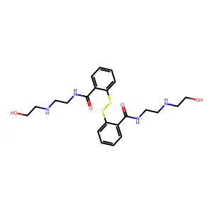 2,2'-Dithiobis(N-(2-aminopentylhydroxy)benzamide)) structure