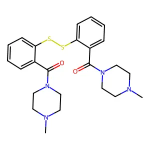 Piperazine, 1,1'-(dithiobis(2,1-phenylenecarbonyl))bis(4-methyl- structure