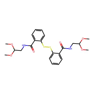 2,2'-Dithiobis(N-(2,2-dimethoxyethyl)benzamide) structure