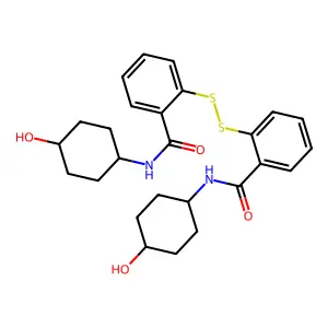 Benzamide, 2,2'-dithiobis(N-(4-hydroxycyclohexyl)- structure