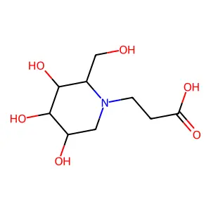 N-(2-Carboxyethyl)1-desoxinojirimycin structure