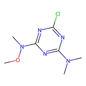 N-{4-chloro-6-[methoxy(methyl)amino]-1,3,5-triazin-2-yl}-N,N-dimethylamine structure