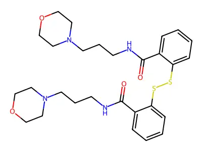 Benzamide, 2,2'-dithiobis(N-(3-(4-morpholinyl)propyl)- structure