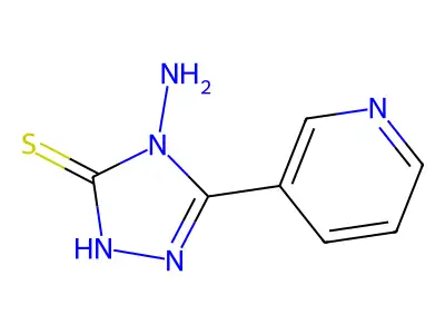 4-Amino-5-pyridin-3-yl-4H-(1,2,4)triazole-3-thiol structure