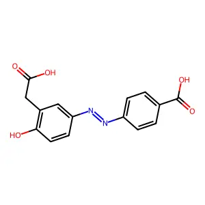 5-(4-Carboxyphenyl)azo-2-hydroxybenzeneacetic acid structure