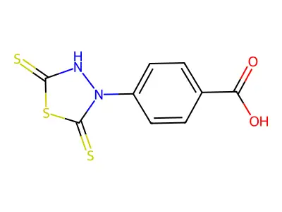 4-[2,5-Bis(sulfanylidene)-1,3,4-thiadiazolidin-3-yl]benzoic acid structure