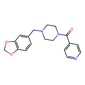 [4-(1,3-Benzodioxol-5-ylmethyl)piperazin-1-yl]-pyridin-4-ylmethanone structure