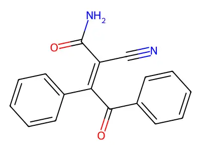 2-Cyano-4-oxo-3,4-diphenyl-but-2-enamide structure