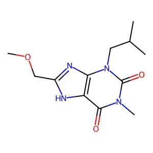 8-Methoxymethyl-3-isobutyl-1-methylxanthine structure