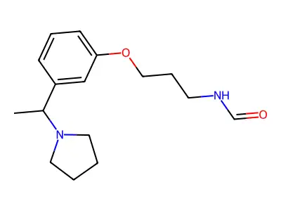 Formamide, N-(3-(3-(1-(1-pyrrolidinyl)ethyl)phenoxy)propyl)- structure