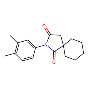 3-(3,4-Dimethylphenyl)-3-azaspiro[4.5]decane-2,4-dione structure