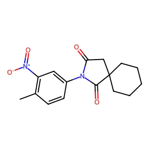 2-(4-Methyl-3-nitrophenyl)-2-azaspiro[4.5]decane-1,3-dione structure